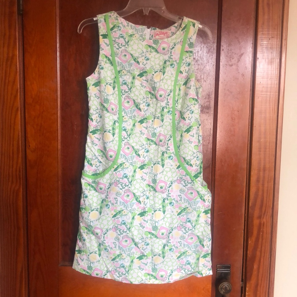 Lilly Pulitzer Originals Worth shift in Queen of Green! EUC, size 4, Earth Day!